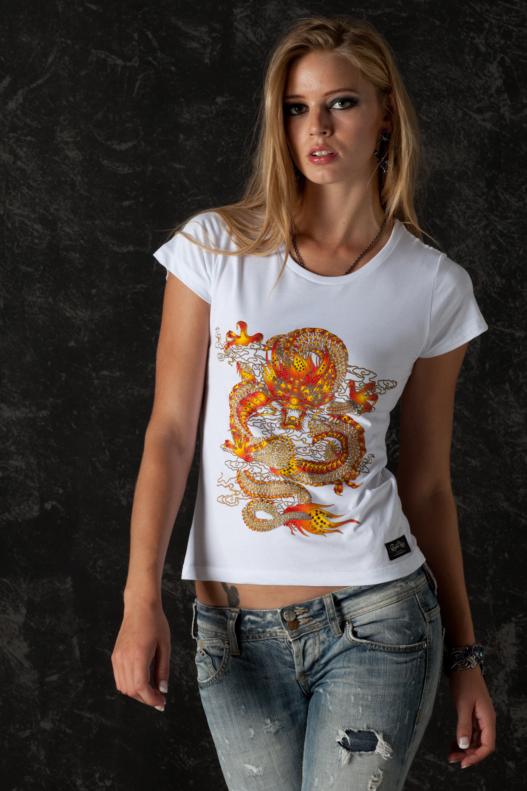 T-Shirt Golden Dragon, front view